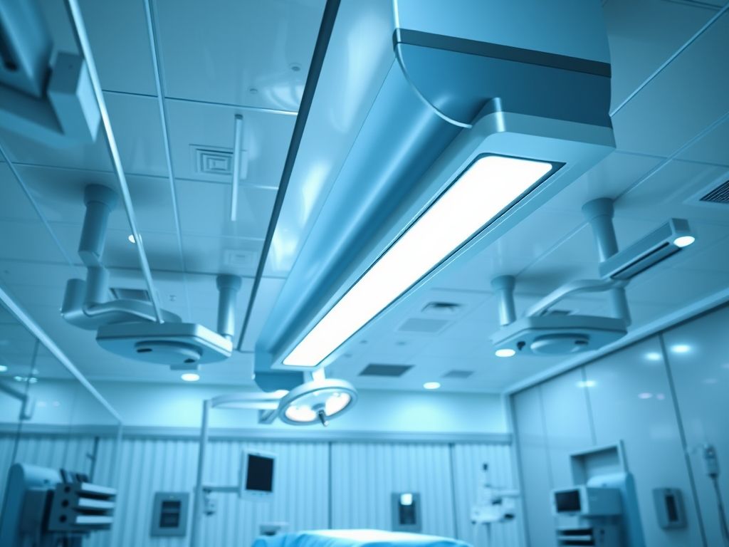 Perfil de LED linear para iluminação de salas cirúrgicas