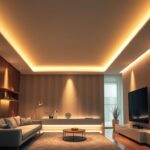 Perfil de LED linear para iluminação de sancas