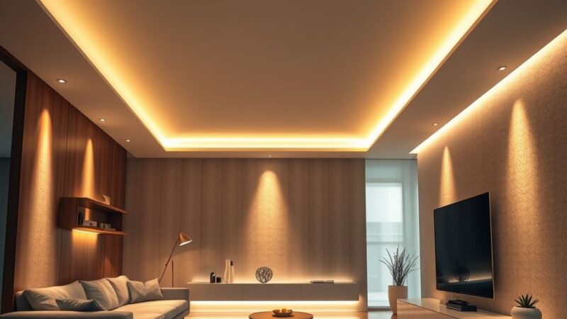 Perfis de LED para sancas e molduras: ideias práticas