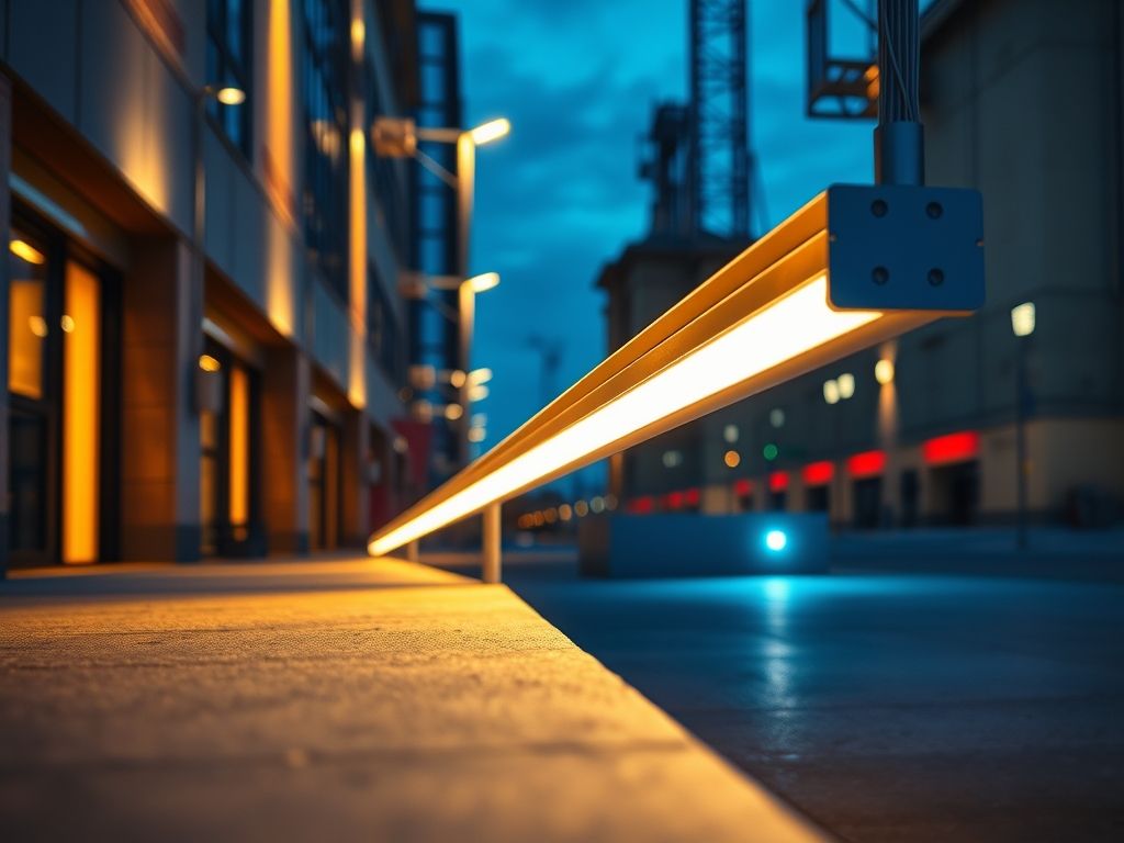 Perfil de LED linear para iluminação de sítios