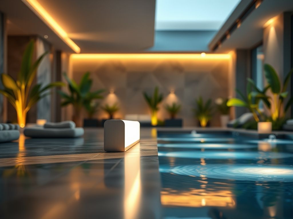 Perfil de LED linear para iluminação de spas
