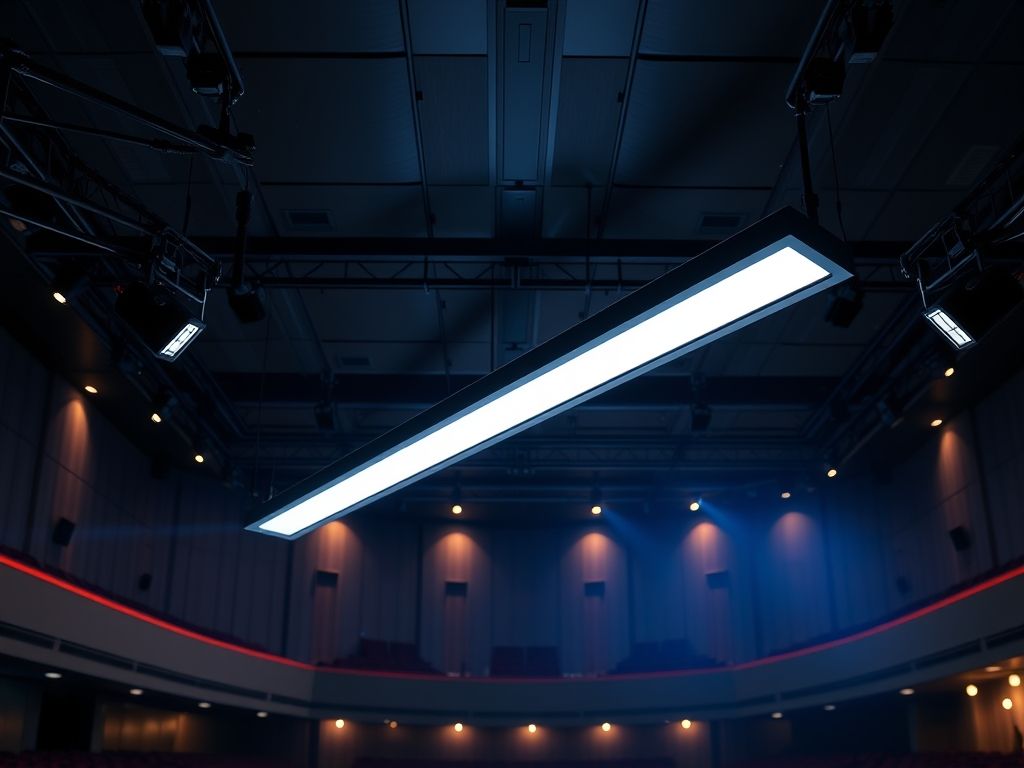 Perfil de LED linear para iluminação de teatros