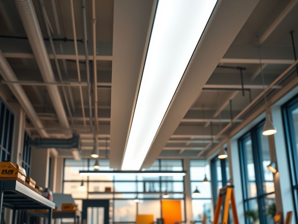 Perfil de LED linear para iluminação difusa