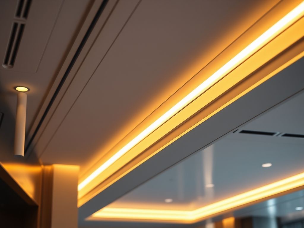 Perfil de LED linear para iluminação indireta