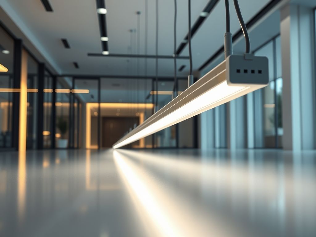 Perfil de LED linear para iluminação moderna