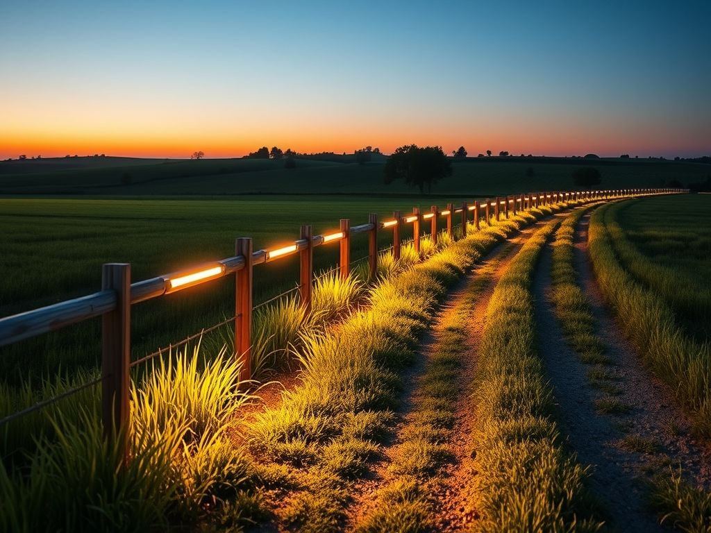 Perfil de LED linear para iluminação rural