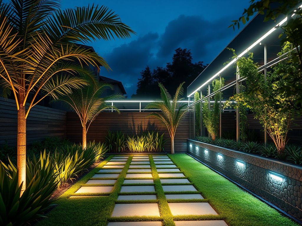 Perfil de LED linear para jardim
