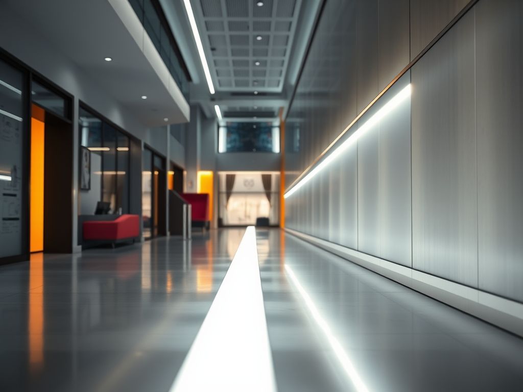 Perfil de LED linear para rodapé