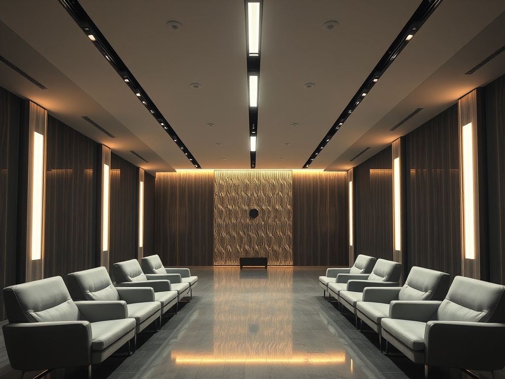 Perfil de LED linear para sala