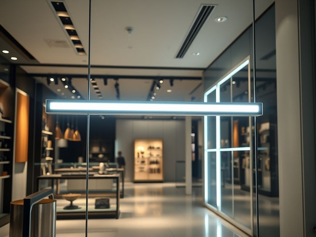 Perfil de LED linear para vitrine