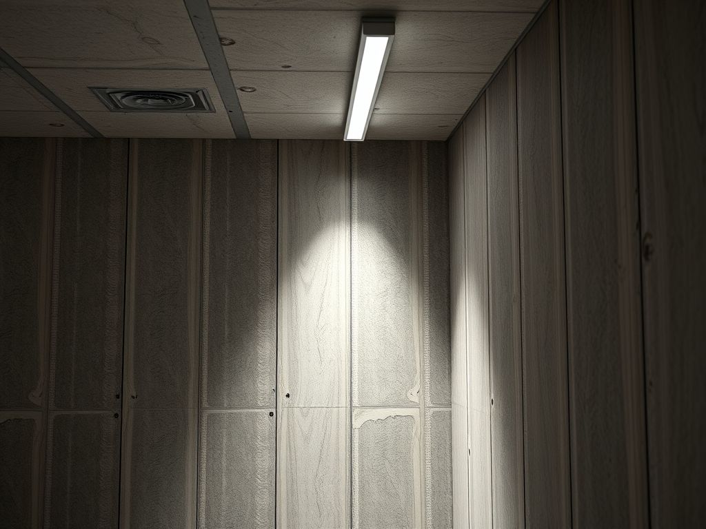 Perfil LED embutido em paredes de drywall