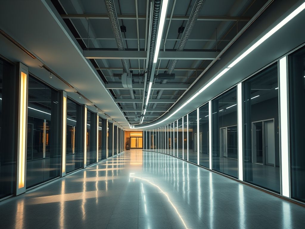 Perfil LED linear contínuo em ambientes de alto padrão