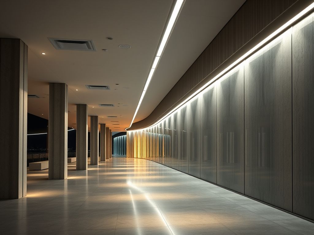 Perfil LED linear para iluminação arquitetural