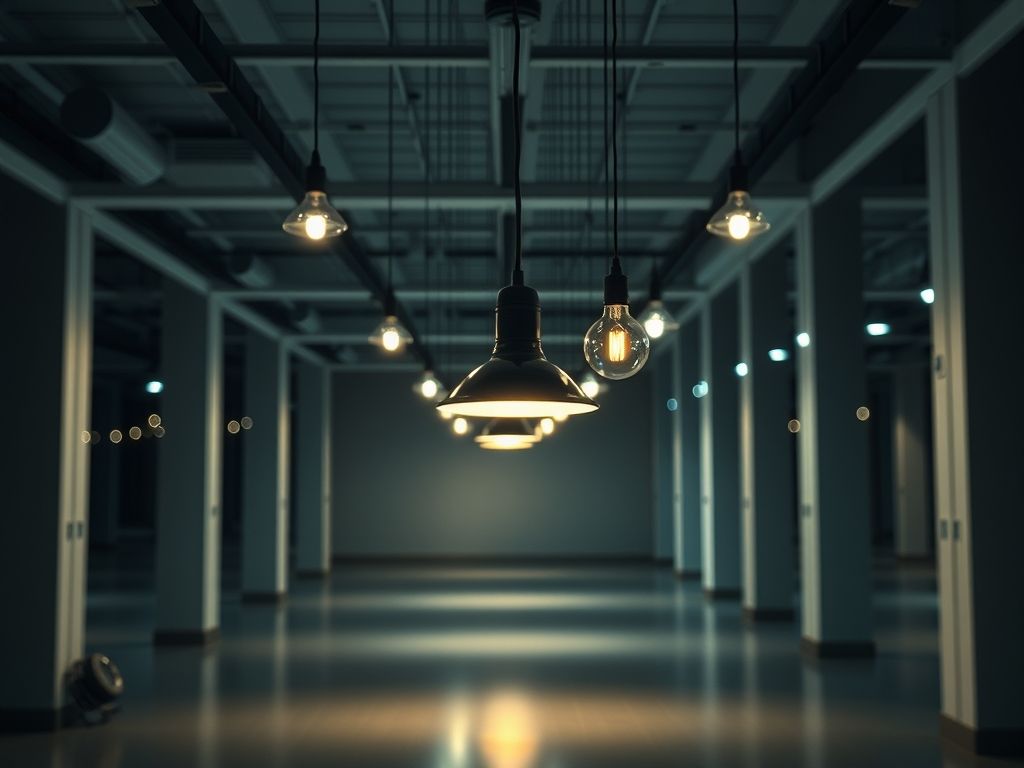 Perfil LED suspenso em recepções de hotéis
