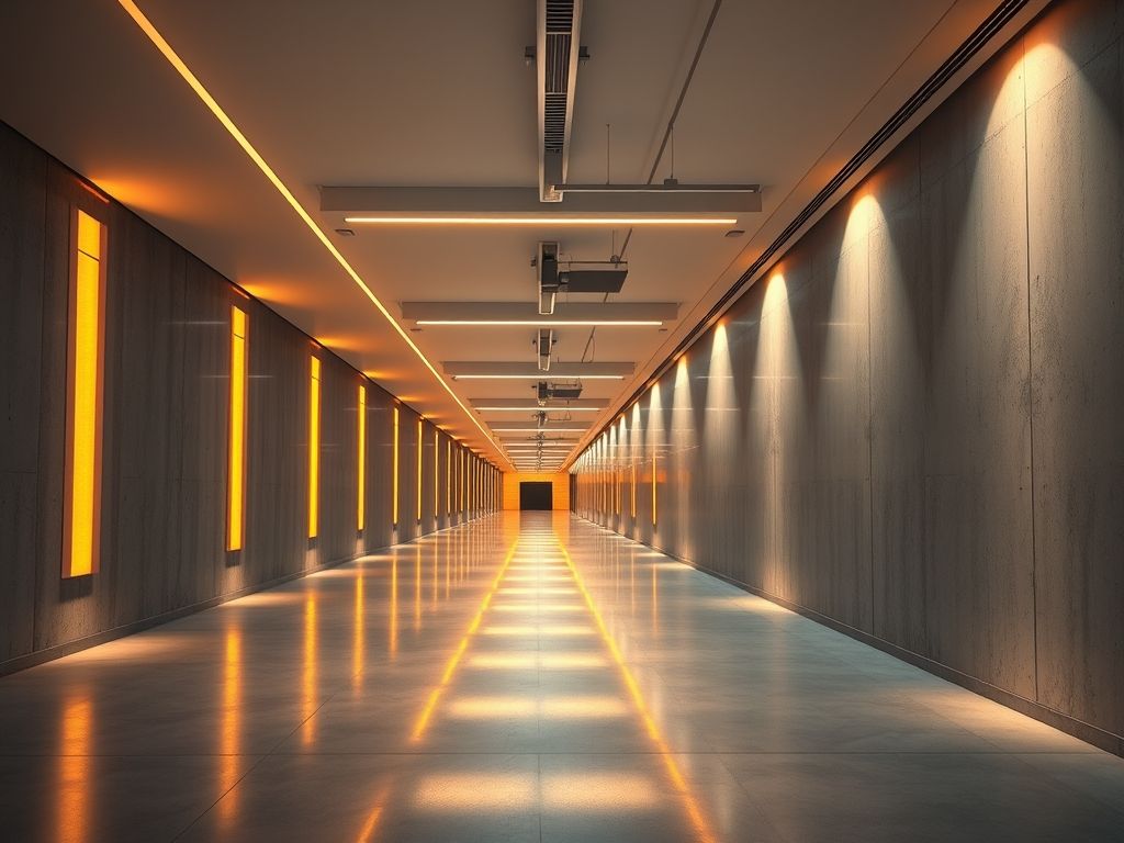 Perfis de LED inovadores em corredores longos: truques de luz