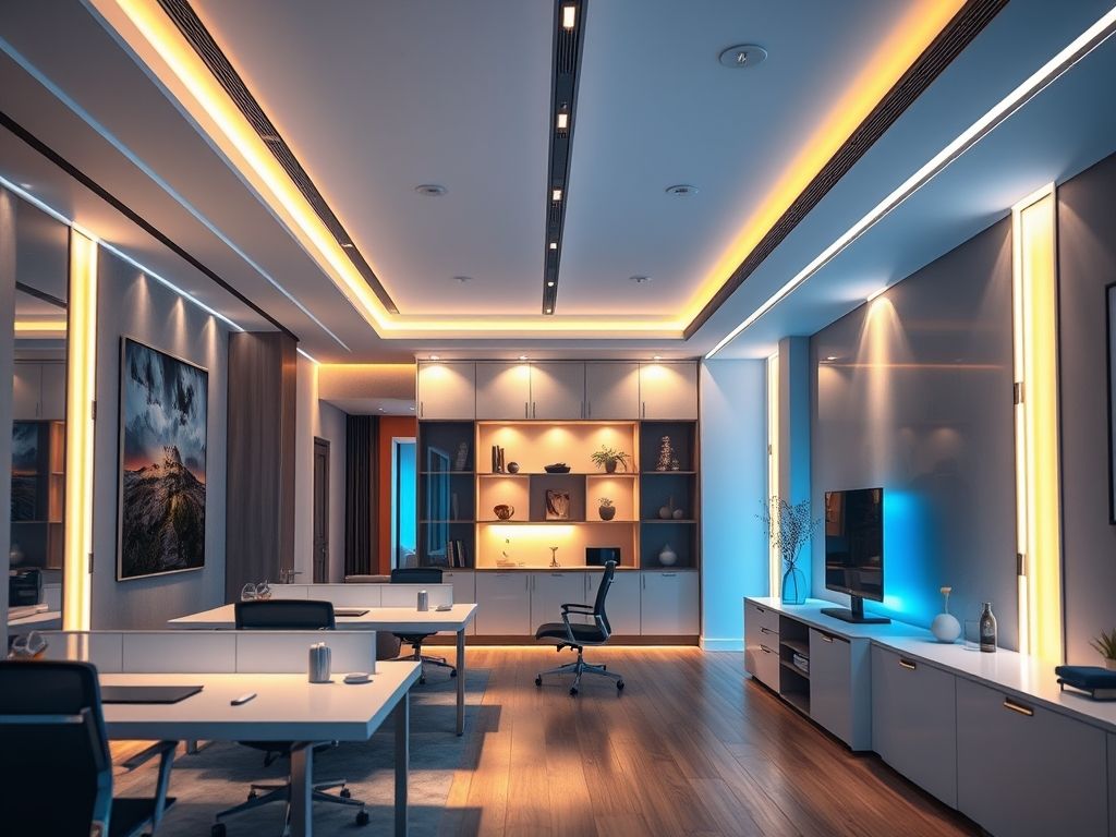 Perfis de LED inovadores em home office: guia de instalação