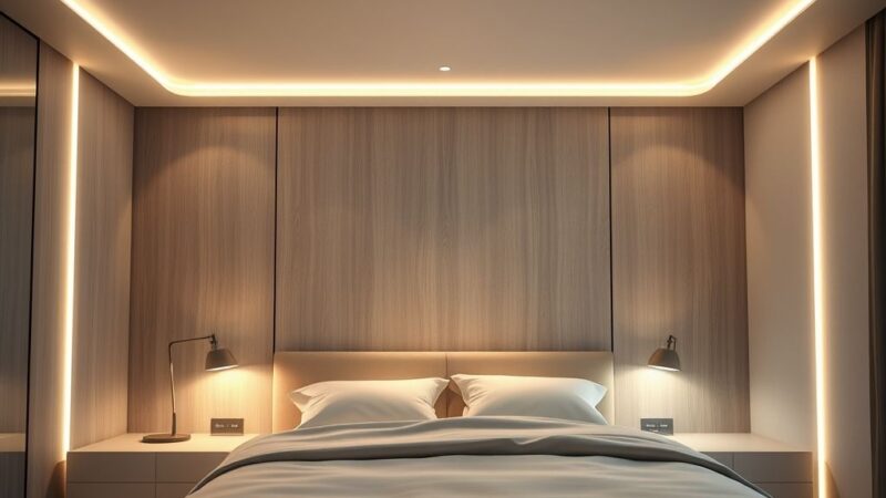Como usar fitas de LED para criar luz ambiente em quartos