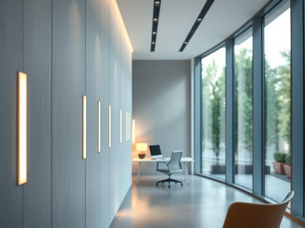 Perfis de LED minimalistas para home office