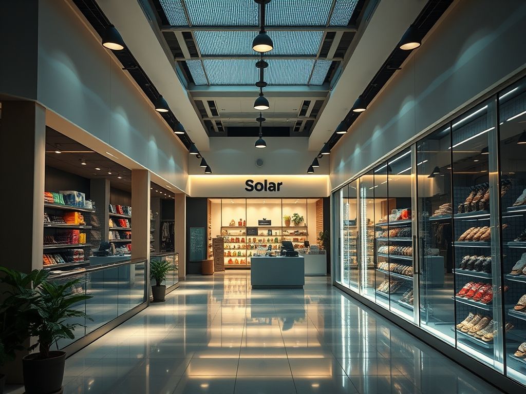 Soluções solares para iluminação comercial