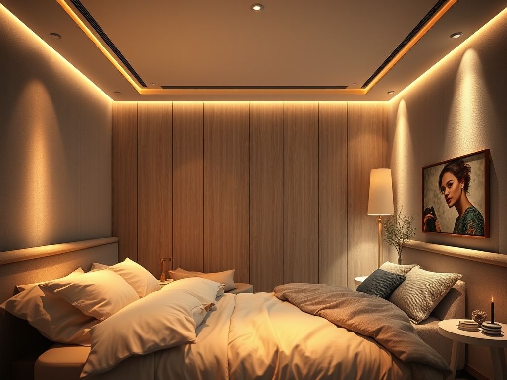Técnicas de iluminação indireta para quartos aconchegantes