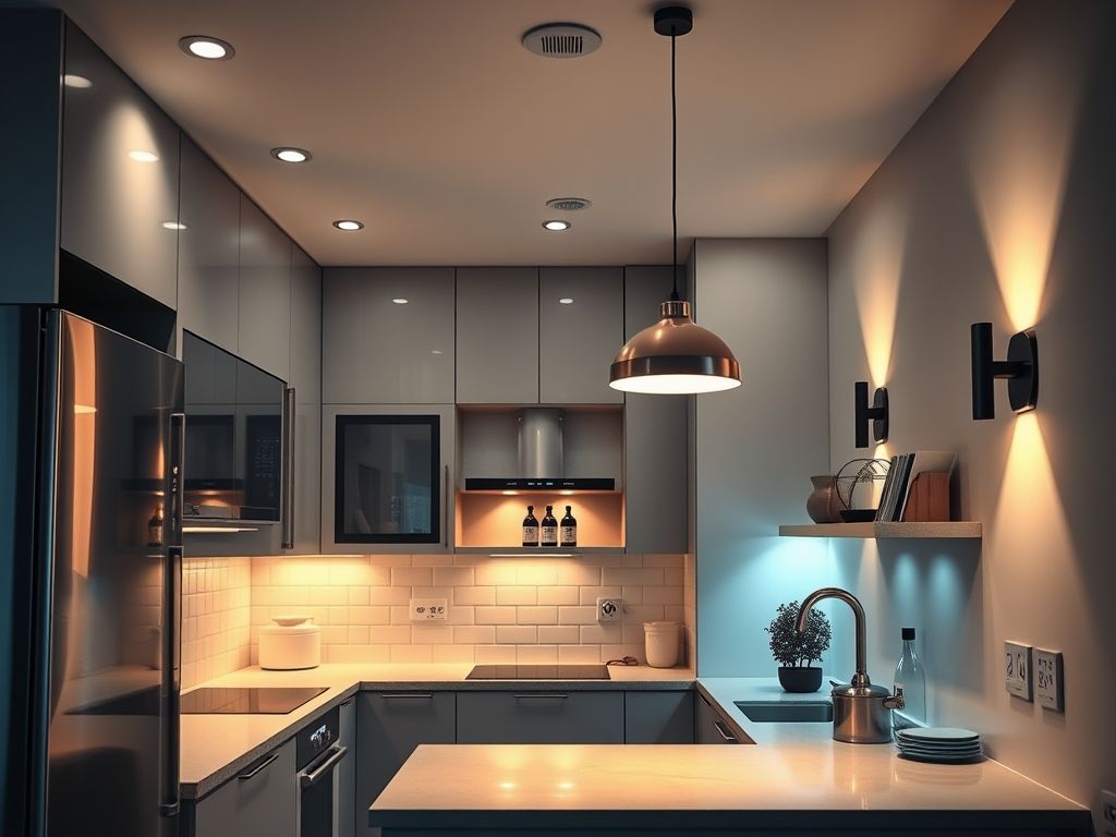 Técnicas para iluminar cozinhas compactas