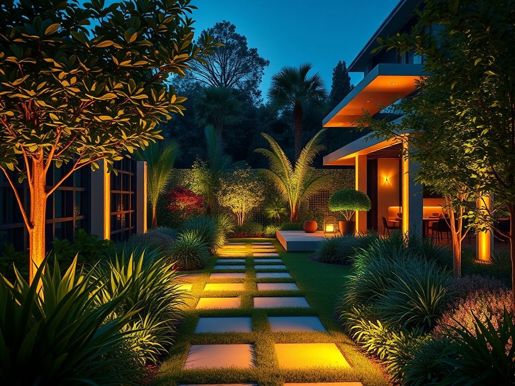 Técnicas para iluminar jardim