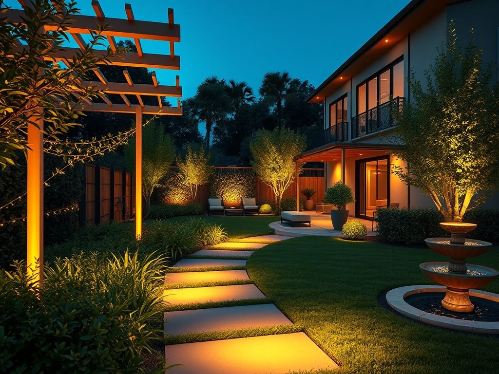 Técnicas para iluminar jardins residenciais