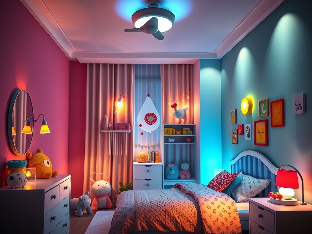 Técnicas para iluminar quarto infantil