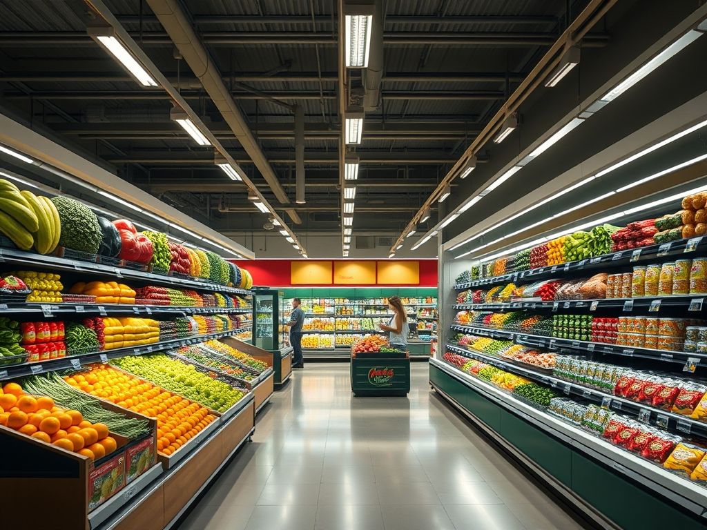 Técnicas para iluminar supermercado