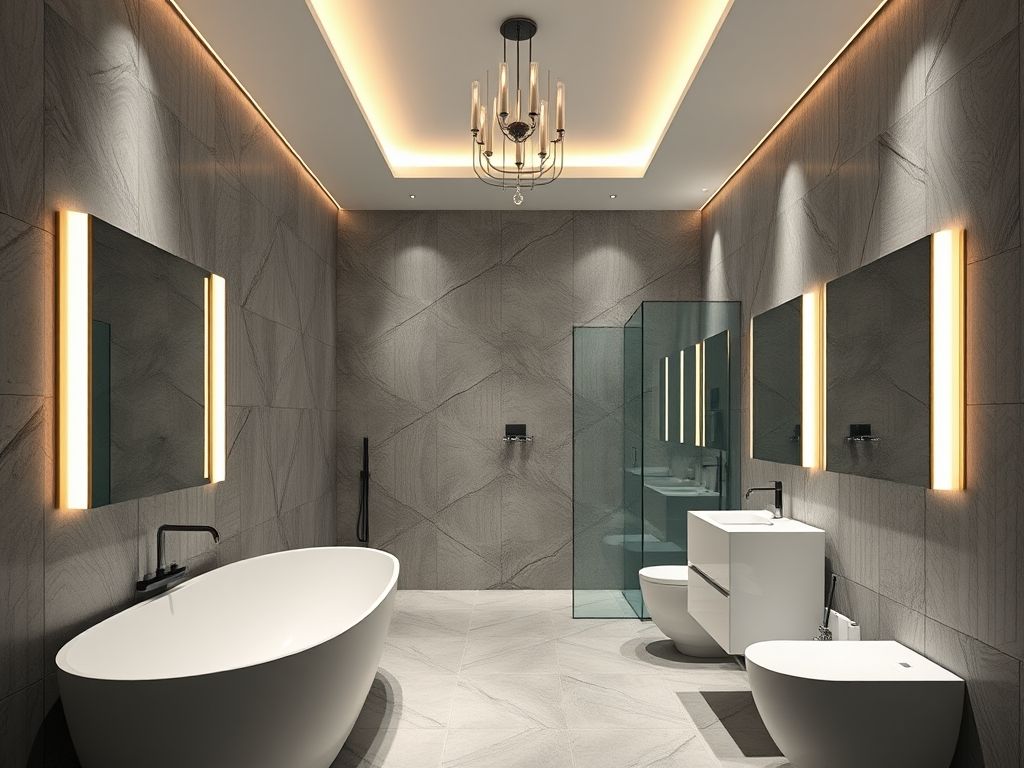 Arandelas modernas para banheiros de luxo