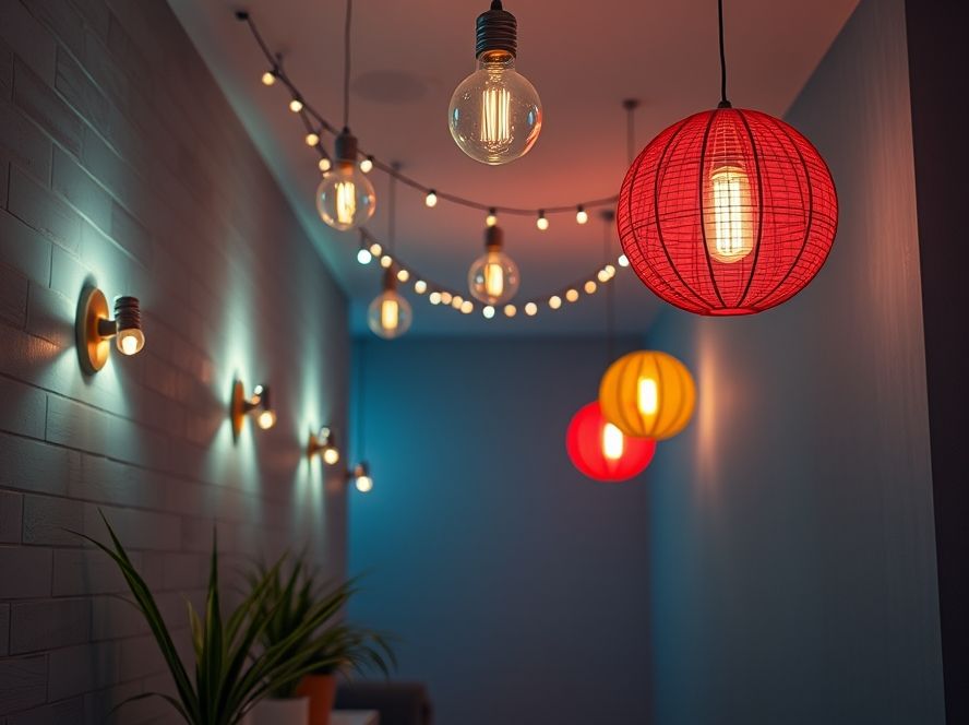 Como combinar luminárias com cadeiras coloridas
