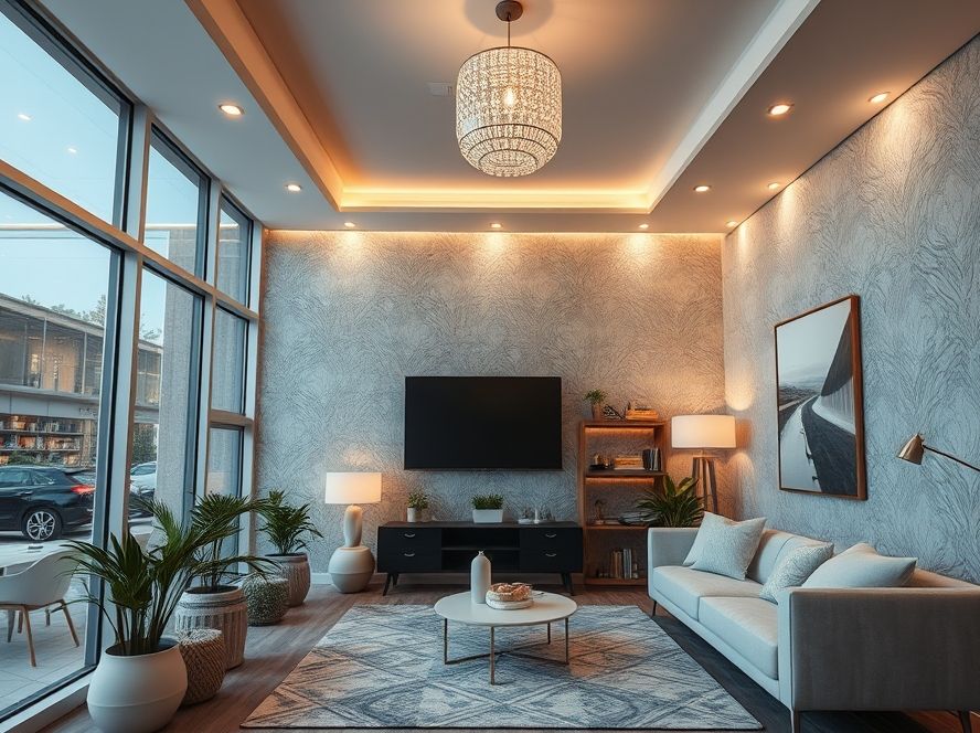 Como combinar luminárias com tapetes decorativos