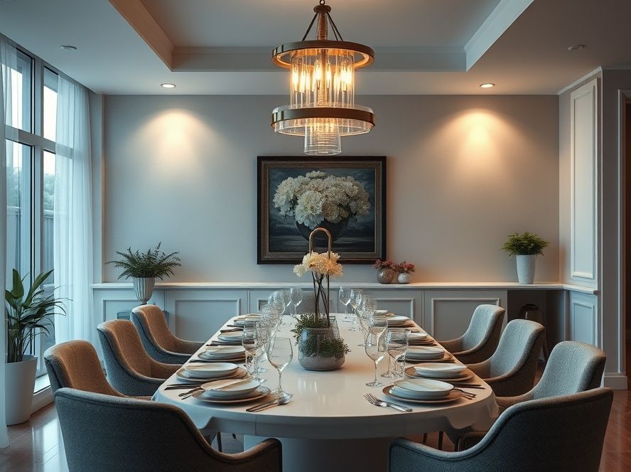 Como combinar lustres e luminárias na sala de jantar