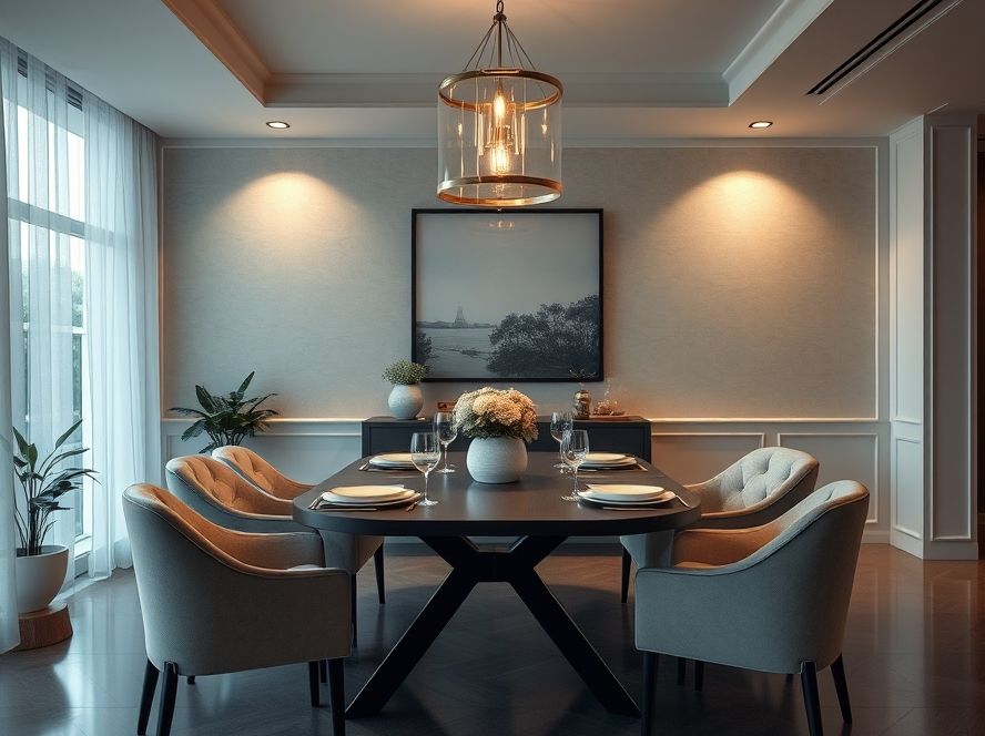 Como combinar lustres e mesa de jantar