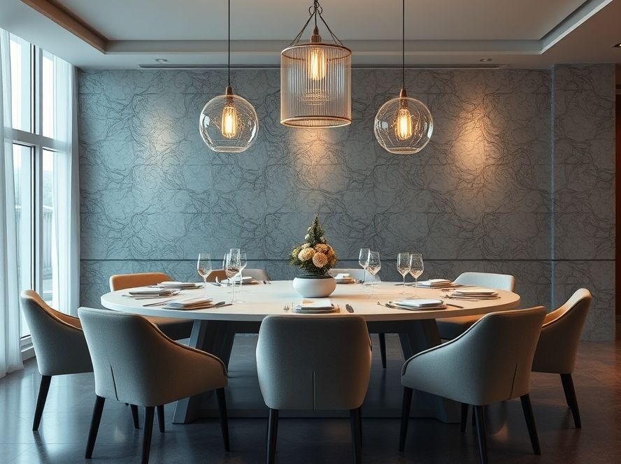 Como escolher lustres para mesas de jantar retangulares