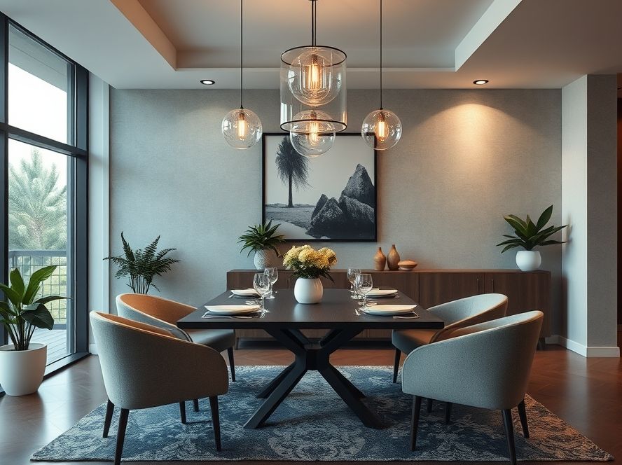 Como escolher lustres para salas de jantar modernas