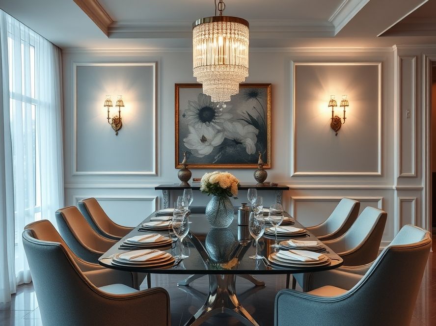 Como iluminar mesa de jantar com lustres de cristal
