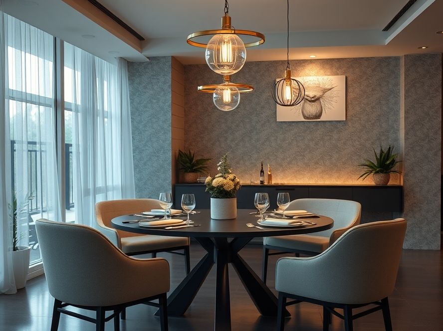 Como iluminar mesas de jantar com lustres modernos