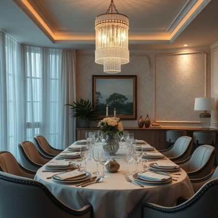 Perfis de LED para iluminação de salas de jantar: ideias sofisticadas