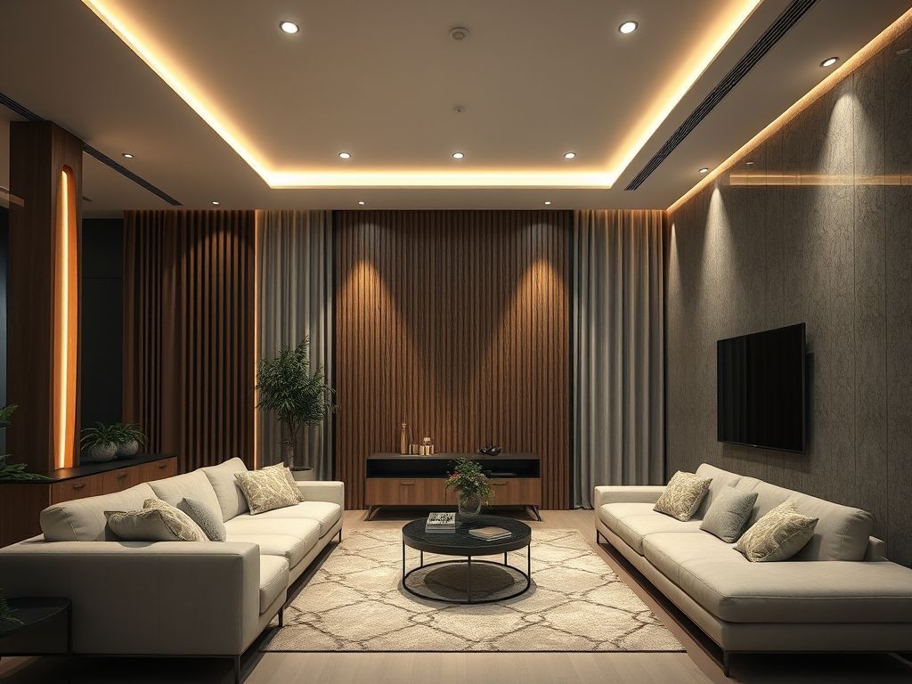 Fitas de LED para salas de estar modernas