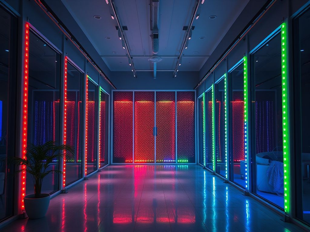 Fitas de LED RGB em quartos infantis