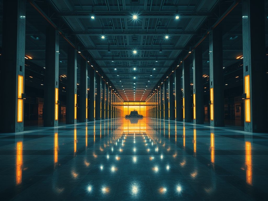 Iluminação de áreas de lazer com refletores