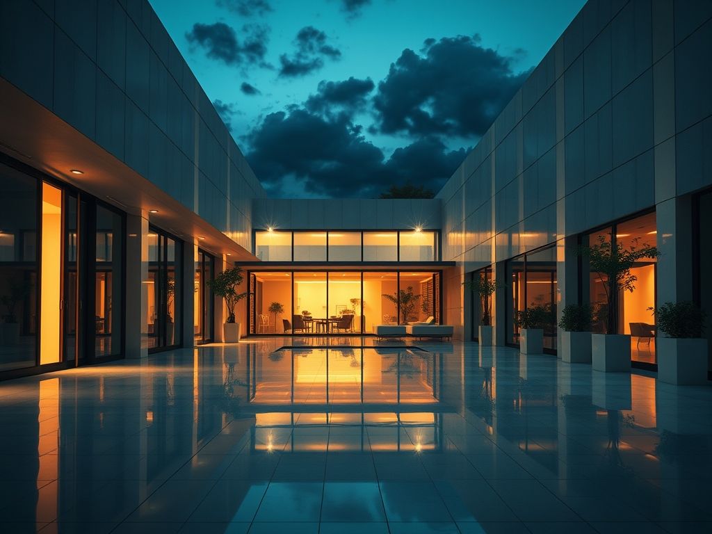 Iluminação de áreas externas com refletores solares