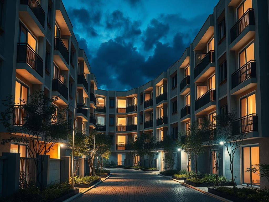 Iluminação de áreas externas de condomínios fechados