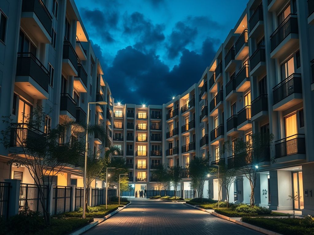 Iluminação de áreas externas em condomínios de alto padrão