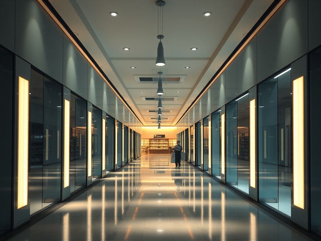 Iluminação de corredores comerciais: guia para designers de interiores