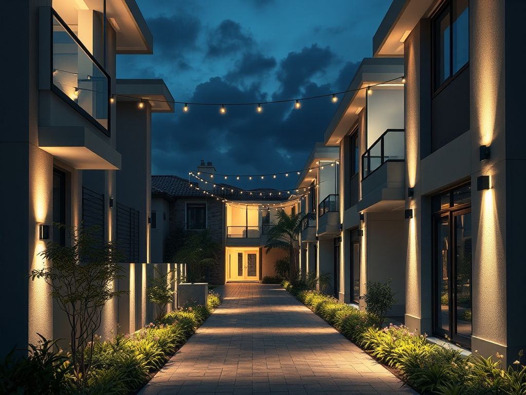 Iluminação de corredores residenciais com arandelas modernas