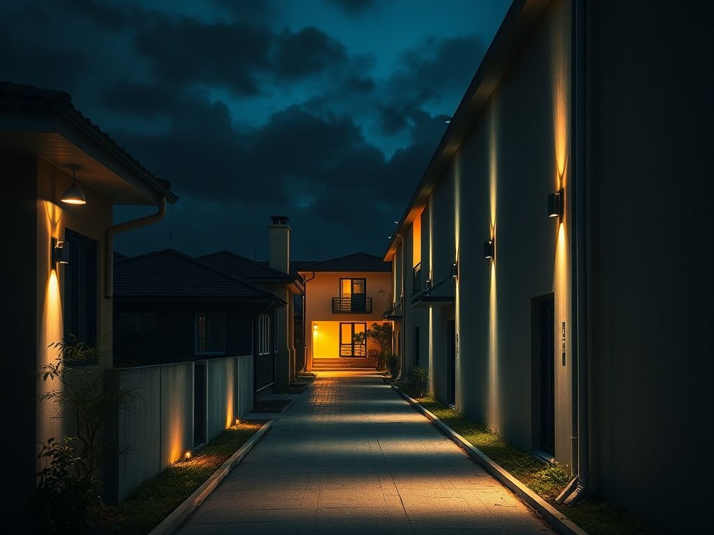 Iluminação de corredores residenciais com sensores