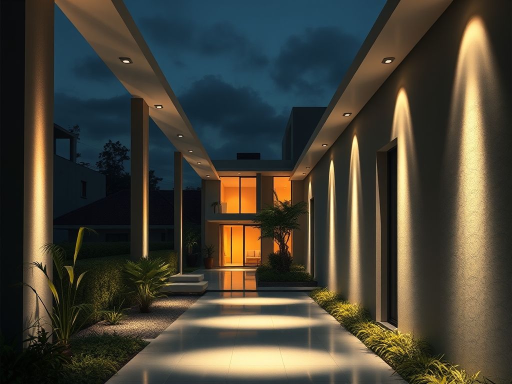 Iluminação de corredores residenciais com spots de LED