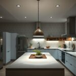 Iluminação de cozinhas planejadas com ilha central